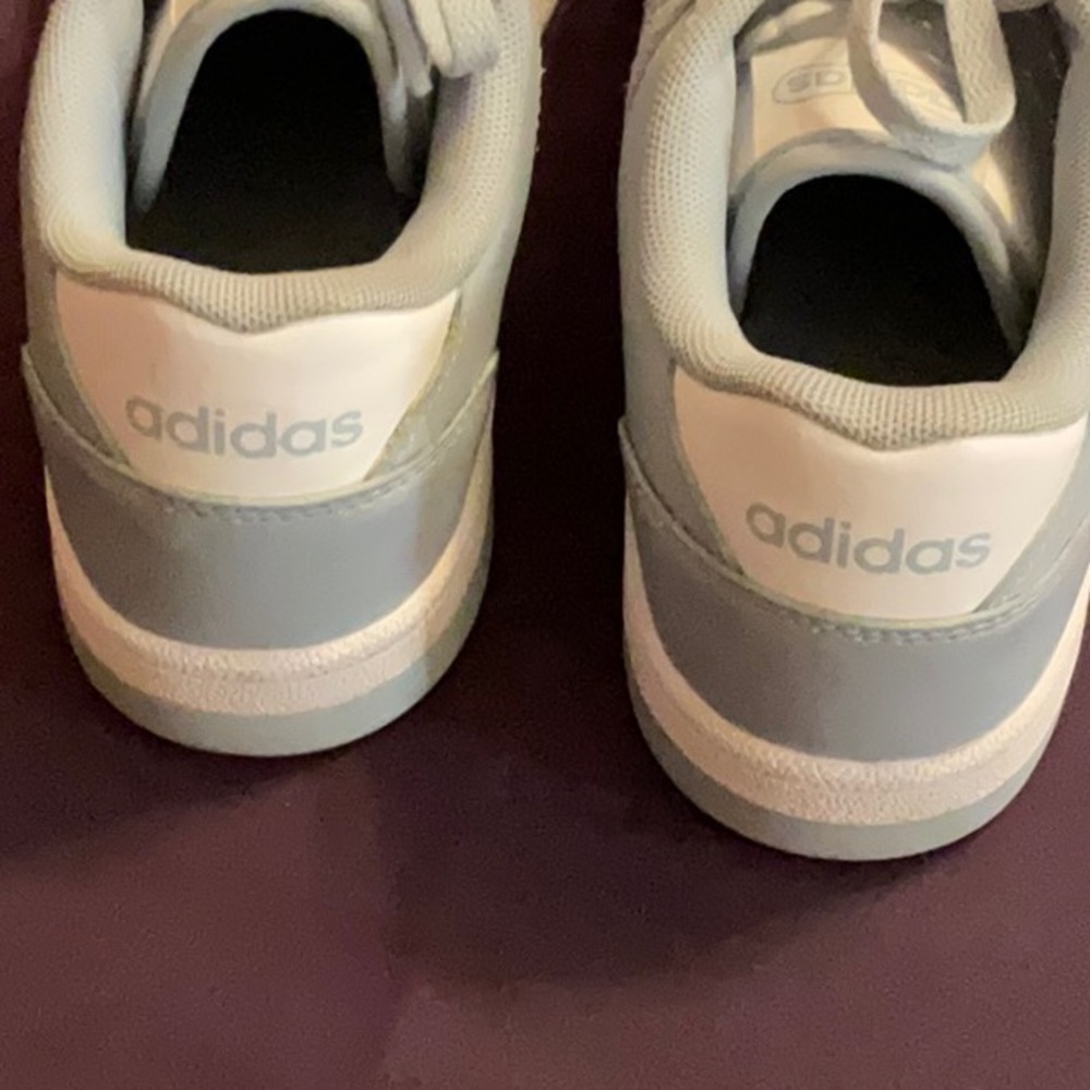 Adidas Sky Blue and White Athletic Shoes - Picture 3 of 7
